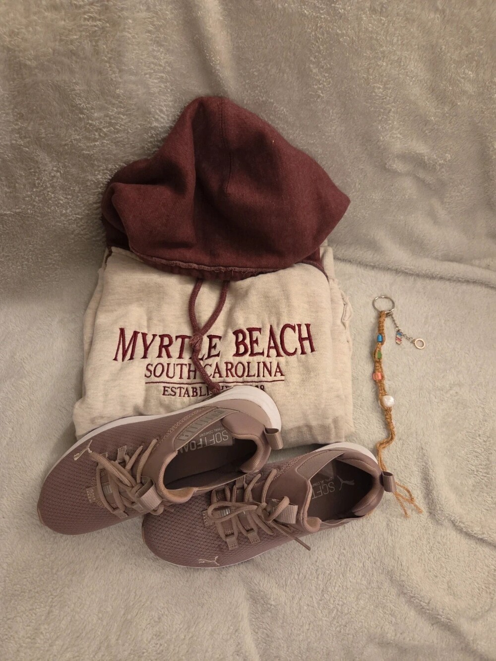 Myrtle Beach Hoodie, Puma Sneakers & Boho Keychain